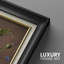 Fleurs de jardin mauves et rouges - Peinture sur toile encadrée-86450146
