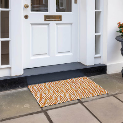 Washable Geometric Indoor / Outdoor Rug