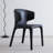 Blue Solid back side Chair(Set of 2)