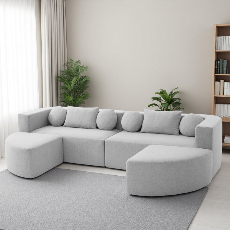 Canapé modulaire Boneless Couch, Gris