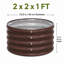 Ensemble de lit de jardin surélevé rond 3 pièces pour légumes, fleurs et herbes, grain de bois-687235110