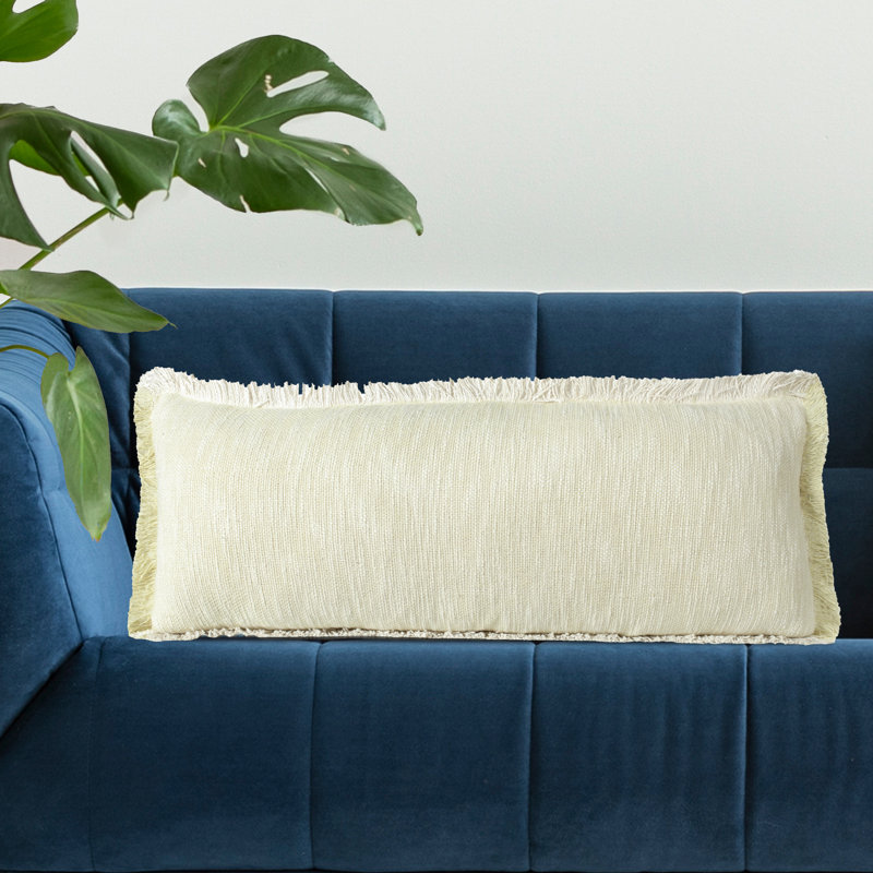 Coussin décoratif en coton, Jaune, Housse de coussin seulement - sans coussin
