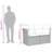  Garden Sofa Black PE Rattan 2-Seater Removable Covers