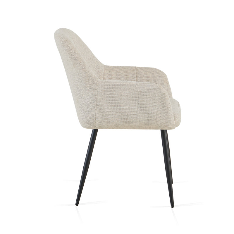 Chenille Fabric Dining Chair, Beige