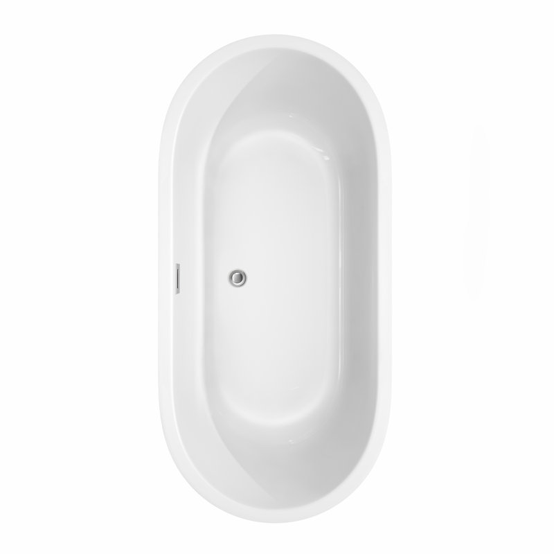 Juliette 67'' x 31.5'' Soaking Acrylic Bathtub, Polished Chrome