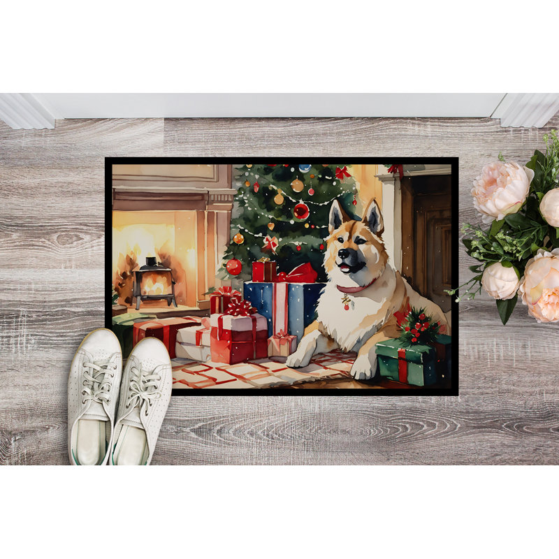 Paillasson Akita Cozy Christmas DAC2590, L 24 po x L 36 po