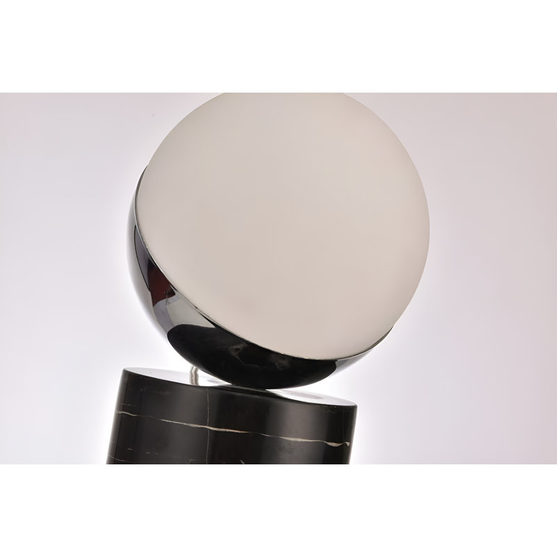  Lampe de table en marbre Luminara | Éclairage moderne pour chambre à coucher, salon, bureau, Noir