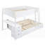 Lit superposé double (94,9 po x 54,1 po x 65,4 po) avec lit gigogne simple, rangement et amp; Bureau - aucun sommier nécessaire, solide et amp; Durable-1622925187