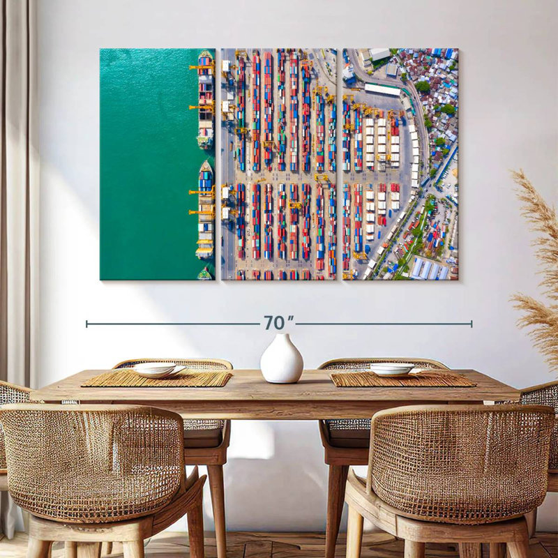 Mehar Container Port, 42" H x 65" W