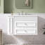 Meuble-lavabo mural de 30 po, armoire de rangement flottante avec 2 tiroirs, lavabo simple en céramique à 3 trous, armoire moderne.-1403699675
