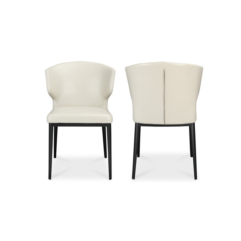 Nakia Upholstered Dining Chair, Beige Faux Leather