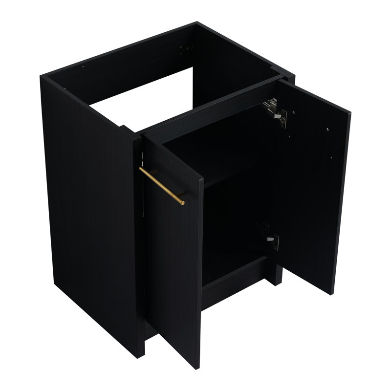 Meuble-lavabo autoportant de 24 po - Finition châtaignier noir avec fabrication de qualité