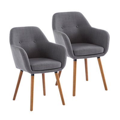 46cm H Tufted Fabric Upholstered Armchair