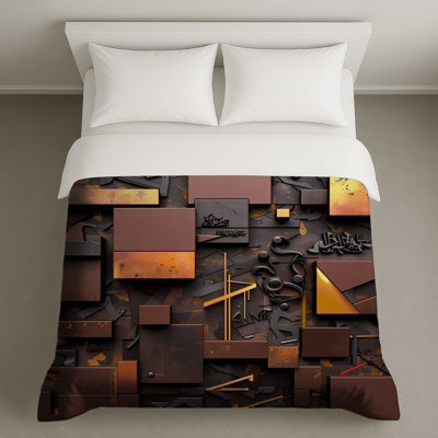 Housses de couette géométriques à motif abstrait