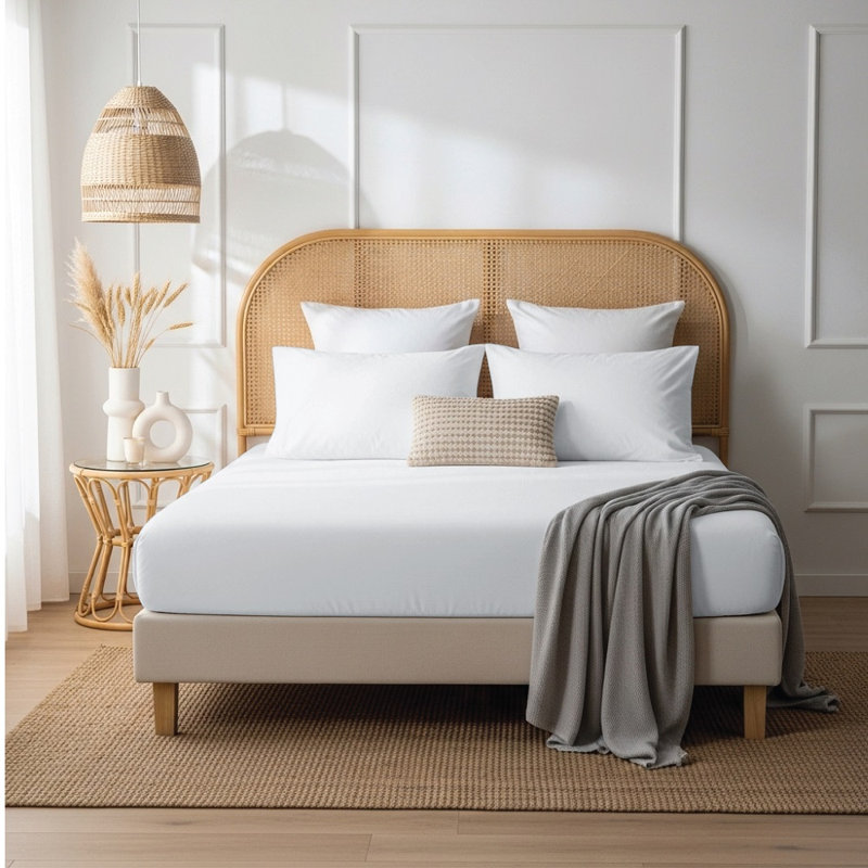 Janoshan 100% Egyptian Cotton Fitted Sheet, Extra Deep Pocket Luxury Bed Sheet, Soft, Breathable, Hotel Quality Bedding