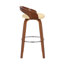 Tabouret de bar pivotant à hauteur de comptoir ou de bar avec dossier bas ouvert en similicuir et bois-41670447-62257034-80824321