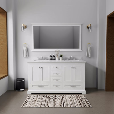 Double Bath Vanity 60 In. W X 22 In. D