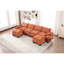 Nuage profond avec revêtement en velours côtelé, agencements multiples, idéal pour le salon et le siège modulaire, tissu, système de coussin à deux couches, appartement