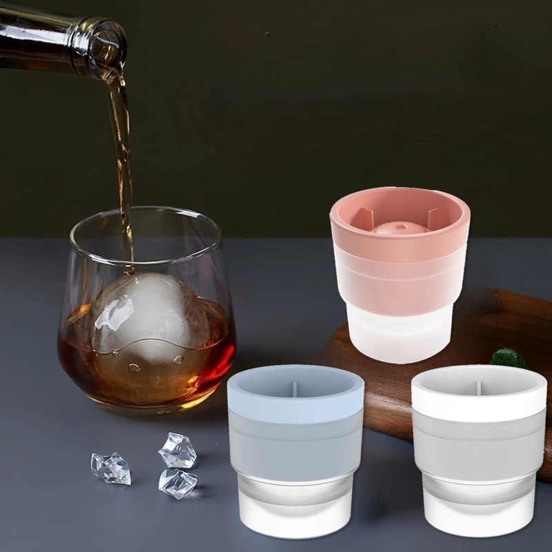 Paquet de 3 moules à boules de glace rondes pour whisky