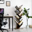Sarahi 141.5cm H x 50cm W Solid Wood Geometric Bookcase-889065319