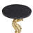 Hornblow Aluminum Metal Sea Horse Side End Gold Accent Table with Black Marble Table Top-1061416530