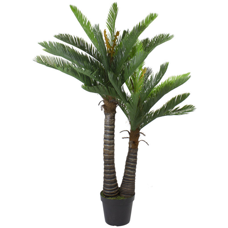 Plante artificielle de plancher 5 pi à deux tons de cycas verts