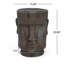 Table d'appoint d'extérieur, tabouret de table de bout à piédestal de statue de l'île de Pâques, pour terrasse de patio