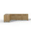 Tabouret d'angle avec rangement en rotin