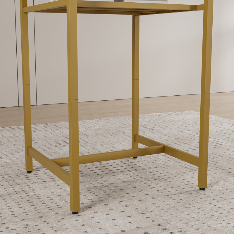 Table de bar, équipée de 2 tabourets de bar, avec dossier et cloison