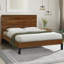 Lit plateforme en bois massif de style Mid-Century avec tête de lit six pièces-883144616