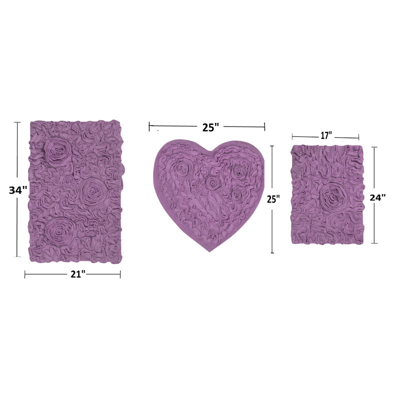 Tapis pour salle de bain Hamish, Mauve