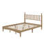 Lit plateforme en bois avec tête de lit en forme de gourde, lit plateforme de style rétro avec support à lattes en bois