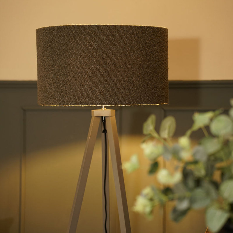 Baleine 132cm Tripod Floor Lamp Set, Yes, Charcoal, Polished