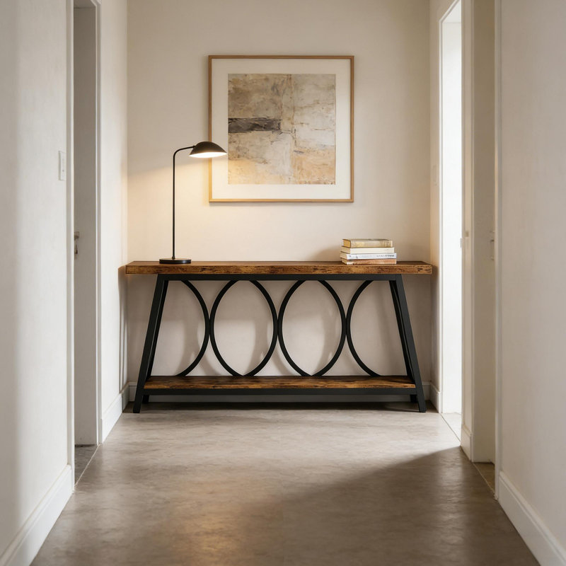 Table de couloir, console rétro, table de canapé robuste