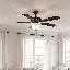 Ventilateur de plafond standard à 5 pales 52 po avec chaîne de traction et ensemble d'éclairage inclus Garrett-20361277