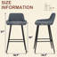 Tabouret de comptoir rembourré avec structure en métal-887964103-887964120