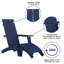 Chaise Adirondack d'extérieur avec repose-pieds Brady-88681430