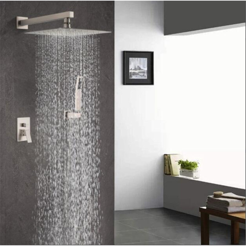 Douche de pluie 12 po, Nickel brossé