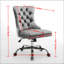 Chaise de bureau moderne rembourrée en velours capitonnée avec base en métal doré, réglable et pivotante pour plus de confort et de style-49096654-49096690