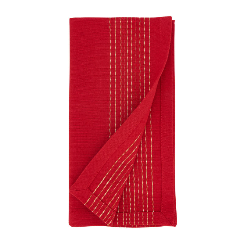 Ensemble de 4 serviettes de table scintillantes Glitz, Rouge