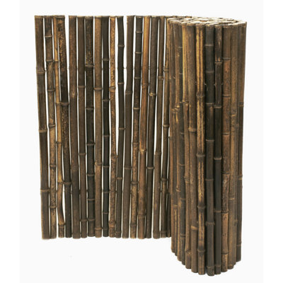 Black Bamboo Fencing Decorative Privacy Screen Fence Panel by Backyard X-Scapes