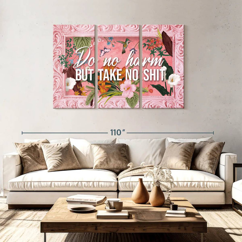 Tergel Do No Harm Typography, 48" H x 74" W