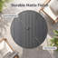 Table d'extérieur en métal, table ronde pour 6 personnes avec trou pour parasol, table de patio au design minimaliste moderne-32091680-32091682