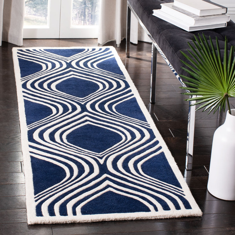 Oglesbee Hand Tufted Wool Abstract Rug, Runner 2'3" x 7'