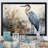 Blue Great Heron In Miminal Harmony II On Canvas Print-337758972-337758964