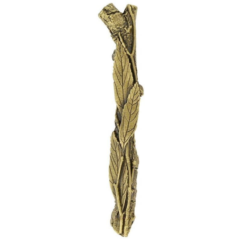 Antique Brass Leafy Branch 3" Rustic Cabinet Bar Pull