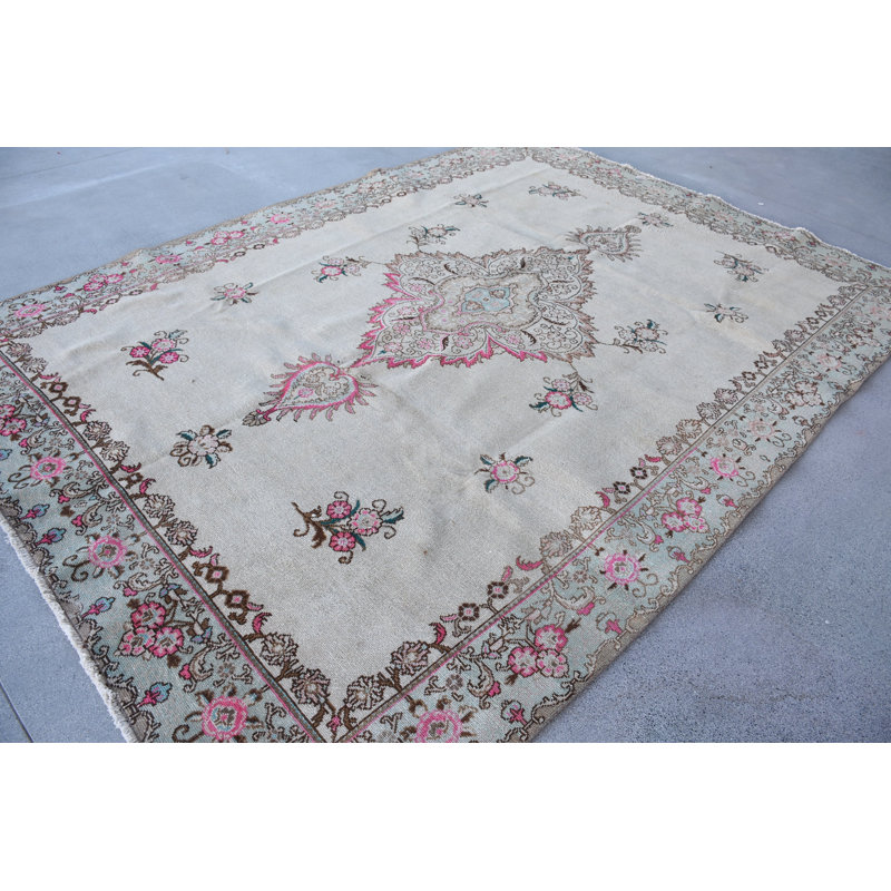 Tapis en laine beige élégant Elegant