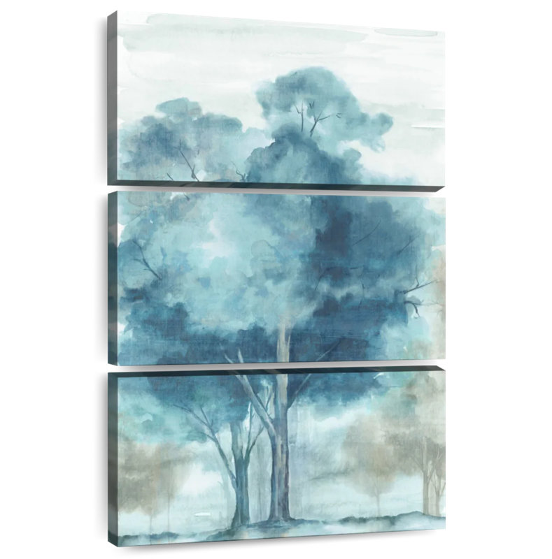 Harnek, chanson des arbres version indigo, H 57 po x l 36 po