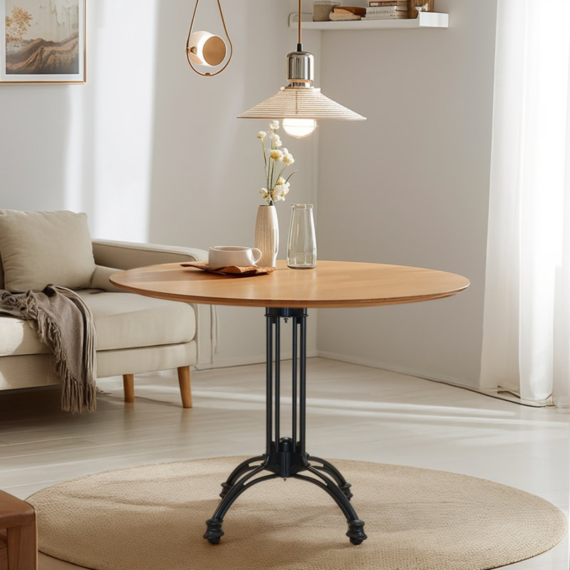 H27.6 Base de table en fonte d'aluminium avec 4 pieds stables, pied de table décoratif ajouré noir