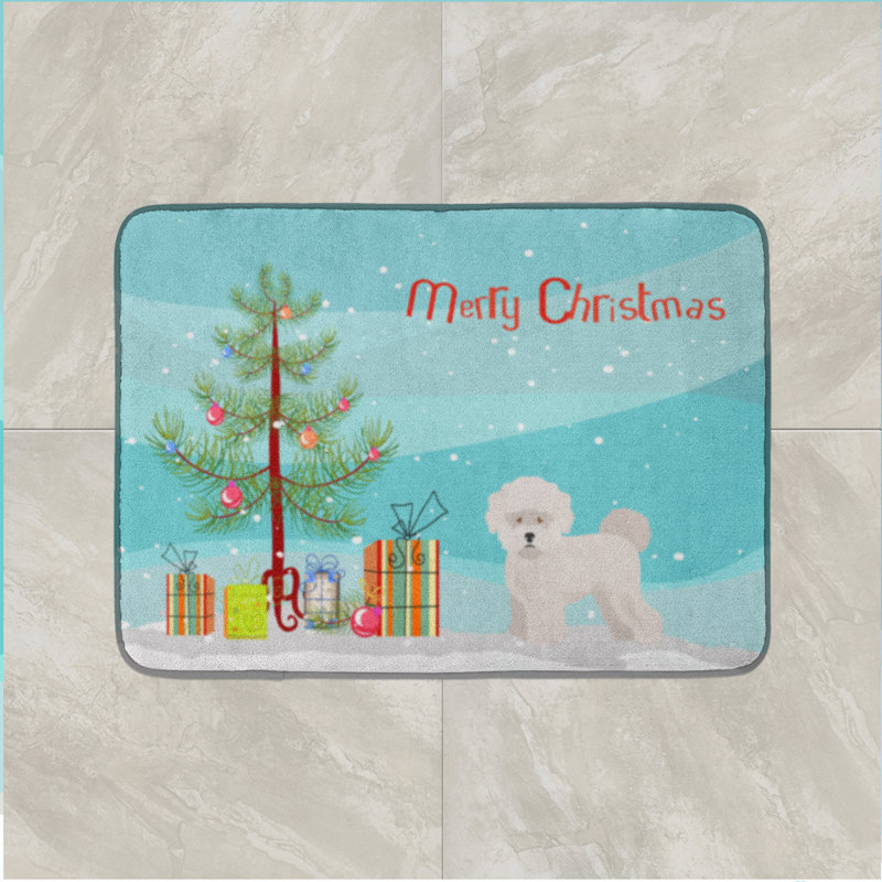 Tapis pour salle de bain chinois, Bichon frisé